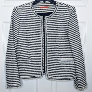 Alice + Olivia Tweed Open Front Blazer, Small
